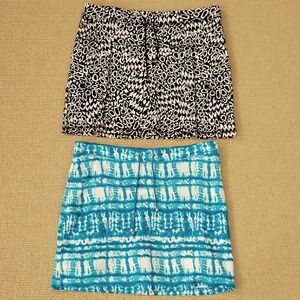 Jones New York Black/White & Turquoise/White Skort Set